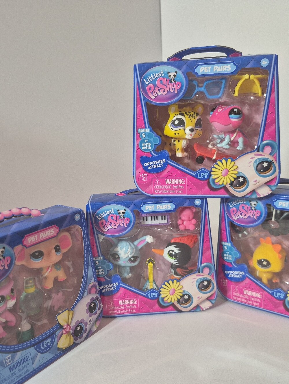 Littlest PetShop Series 4/5 Opposite Attract Pet Pairs Lot 4